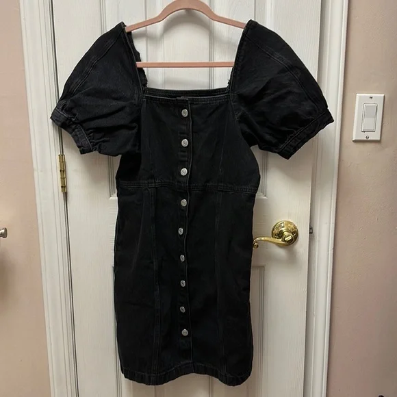 Levi's | Dresses | Womens Levis Black Denim Button Up Dress | Poshmark